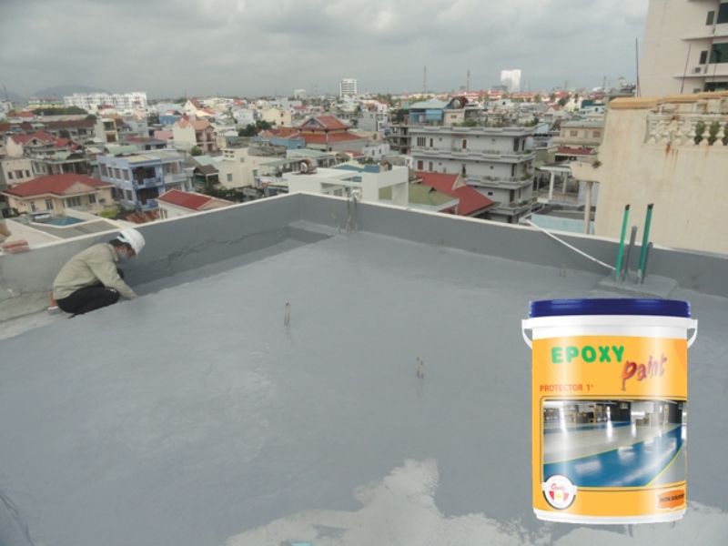 Ảnh chống thấm sàn mái bằng sơn Epoxy