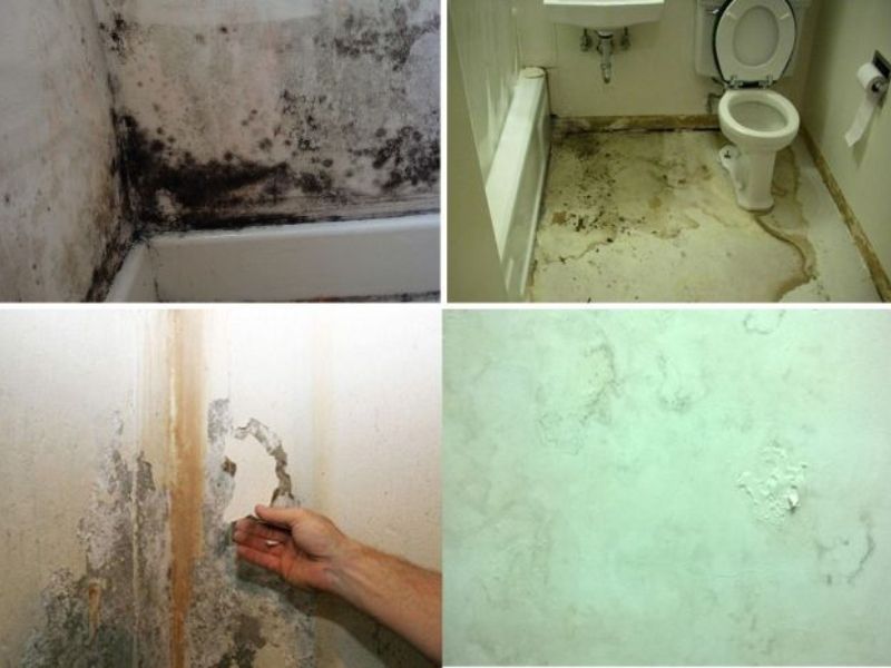 Chất liệu chống thấm kém gây thấm dột