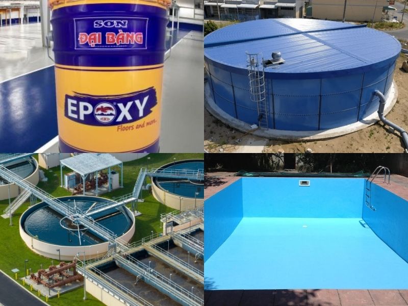 Hình ảnh thi công chống thấm bể nước bằng Sơn Epoxy